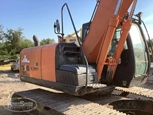 Up close cab of used Hitachi Excavator,Used Excavator in yard,Used Hitachi,Side of used Hitachi,Used Excavator ready to go,Front of used Excavator